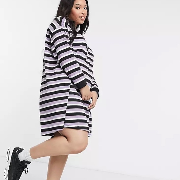 ASOS Dresses & Skirts - ASOS Size 22 Long Sleeved Striped Tee Shirt Dress